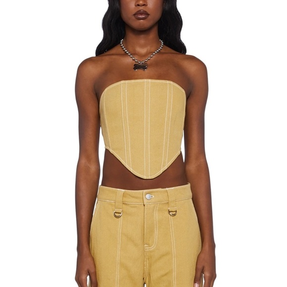 Dolls Kill Dyln Crop Top. NWOT. Medium Ella Corset top. - Picture 10 of 10